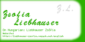 zsofia liebhauser business card